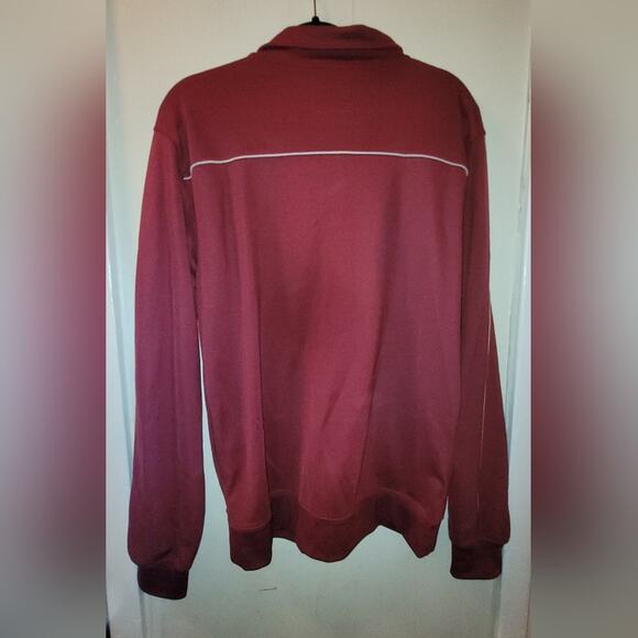Vintage Mens Campus Crew Full Zip Red Sweatshirt Sweater Size XL - Picture 2 of 10